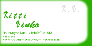 kitti vinko business card